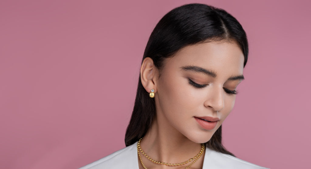 Crystal Drop Earrings - Set With Top-quality Moissanite Luxury Fashion Light Luxury Jewelry Silver Stud Earrings S925 Silver Electroplated Gold