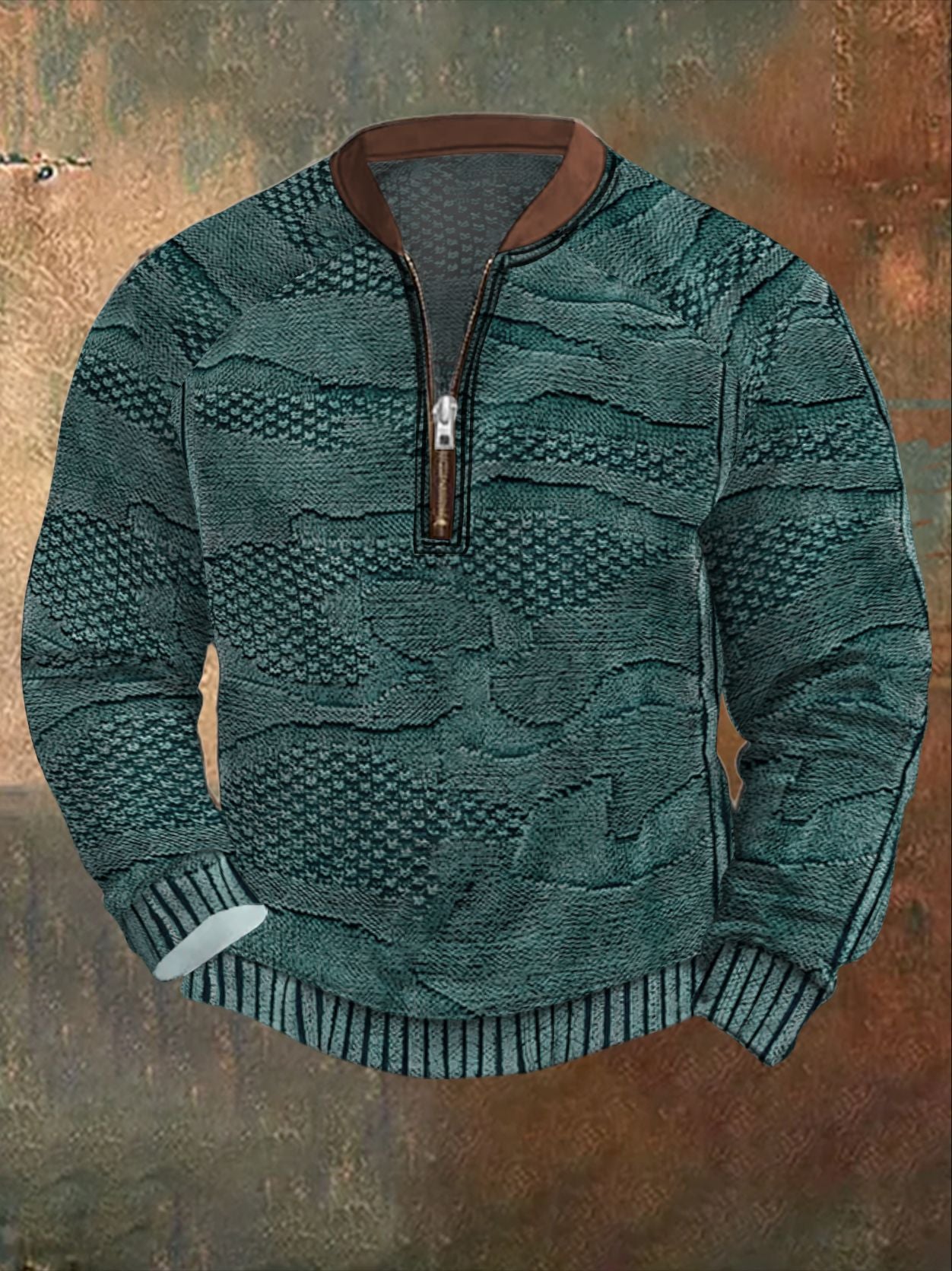 3D-printed, Form-fitting Comfortable Long-sleeve Hoodie With A Half-zip Front