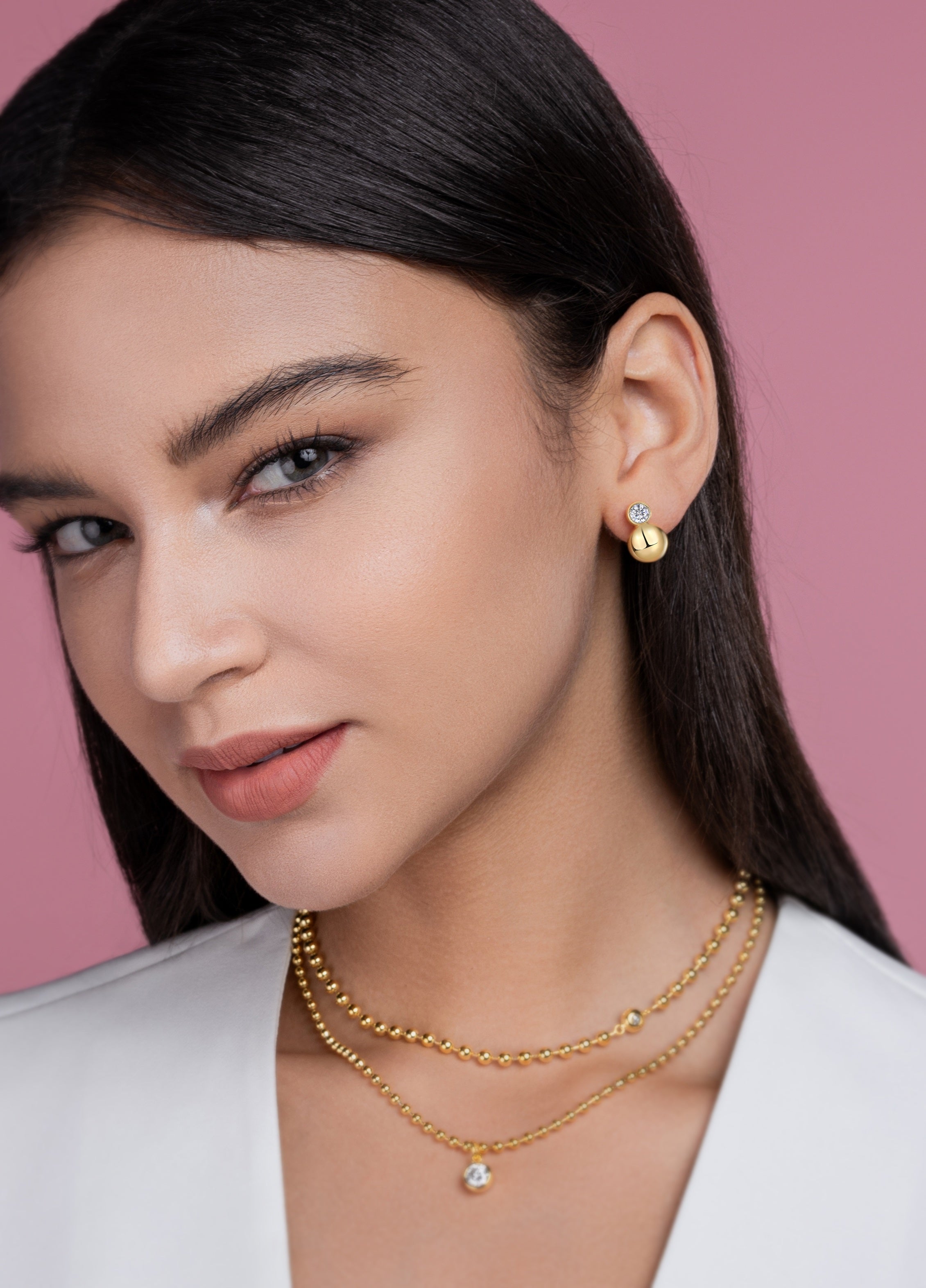 Crystal Drop Earrings - Set With Top-quality Moissanite Luxury Fashion Light Luxury Jewelry Silver Stud Earrings S925 Silver Electroplated Gold