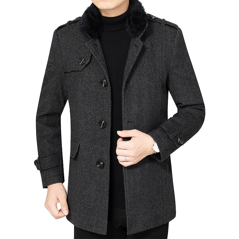 AutumnWinter Wool Coat Casual Lambswool Coat